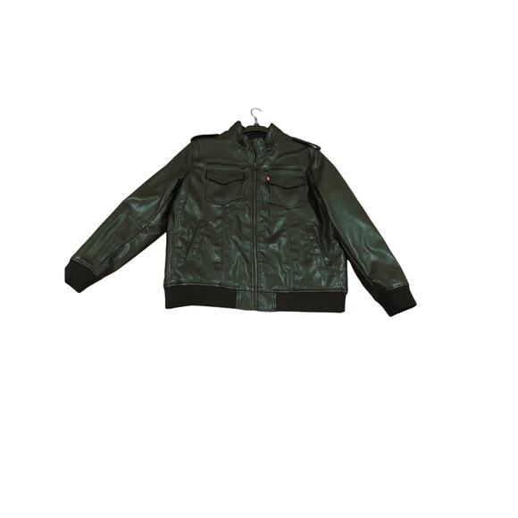 NWT Levi's Men's Sherpa Lined Faux Leather Aviator Bomber - Picture 1 of 16